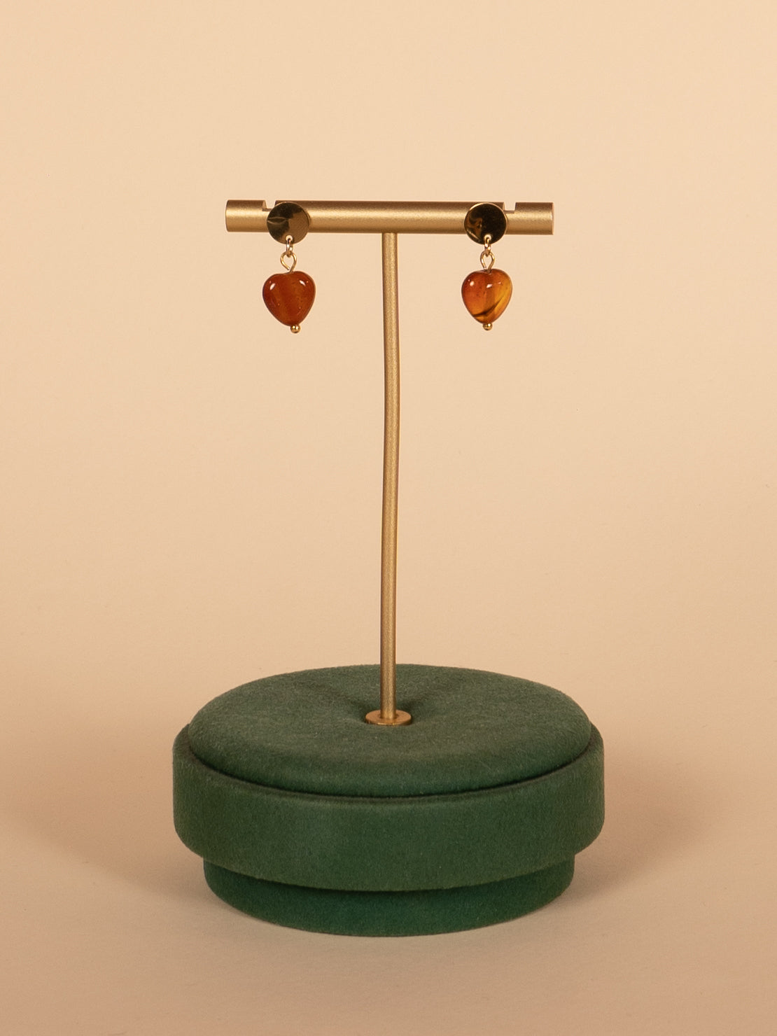 Rosie orange heart earrings