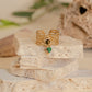 Multi-chaînes ring with stone heart ayo