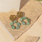 Hammered earring with Femi natural stones