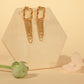 Square earrings and Insta chain