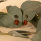 Rosie orange heart earrings