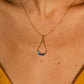Evora leaf drop necklace