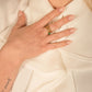 Multi-chaînes ring with stone heart ayo